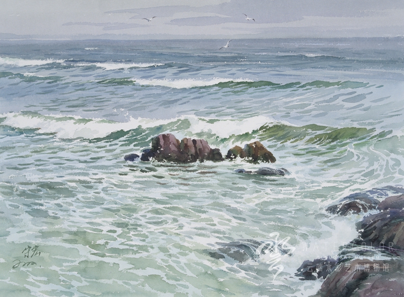 宋守宏 《海韵》 53*76cm 2000年